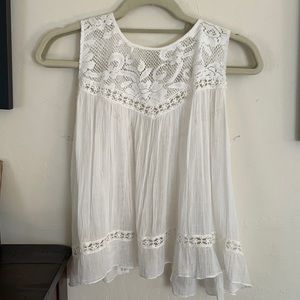 White blouse - free people one (xs)